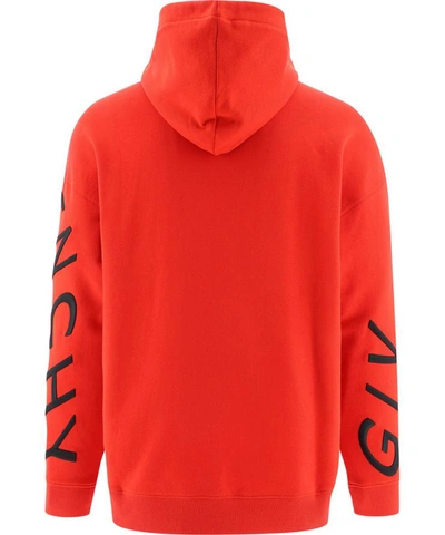 Shop Givenchy "refracted" Hoodie In Red