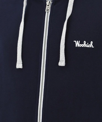 Shop Woolrich "essential" Hoodie In Blue