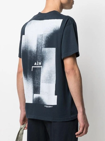 Shop A-cold-wall* Jersey T-shirt With Signature Print In Blu