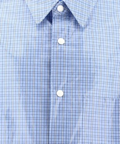 Shop Thom Browne "snap Front" Waterproof Overshirt In Light Blue