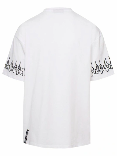 Shop Vision Of Super Black White Fiamme T-shirt