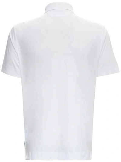 Shop Z Zegna White Basic Cotton Polo Shirt