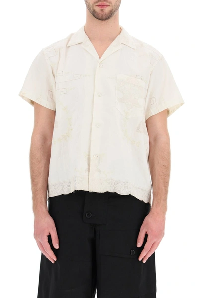 Shop Bode Cutwork Short-sleeved T-shirt In Ecru