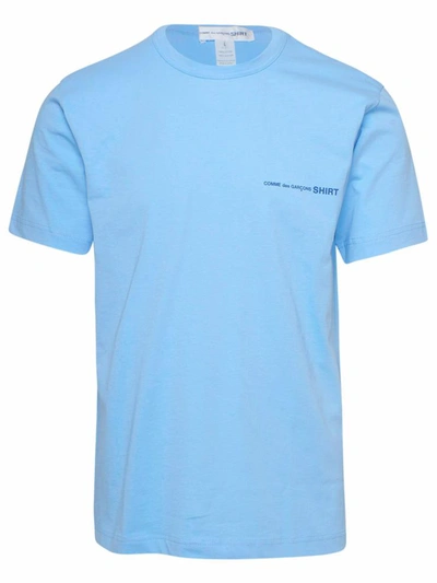 Shop Comme Des Garçons T-shirt Azzurra In Blue