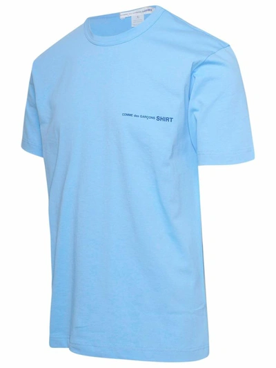 Shop Comme Des Garçons T-shirt Azzurra In Blue