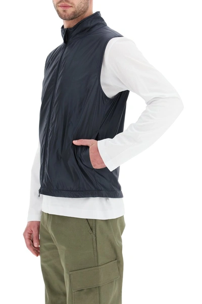 Shop Aspesi Vernes Vest With Thermore Padding In Navy
