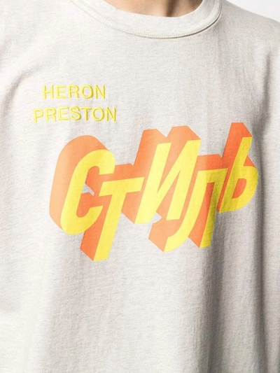 Shop Heron Preston T-shirts And Polos Grey
