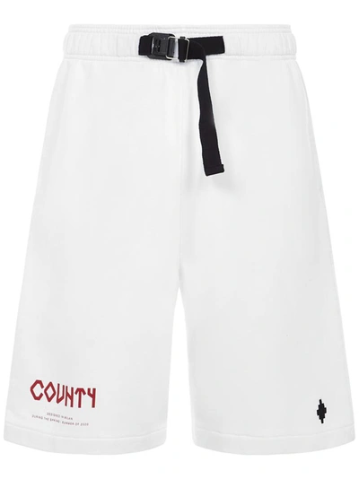 Shop Marcelo Burlon County Of Milan Marcelo Burlon Shorts In White Red