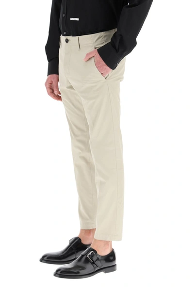 Shop Dsquared2 Cool Guy Chino Trousers In Stone