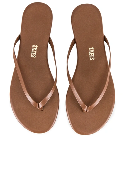 Tkees Foundations Matte Leather Flip Flops In Heat Wave