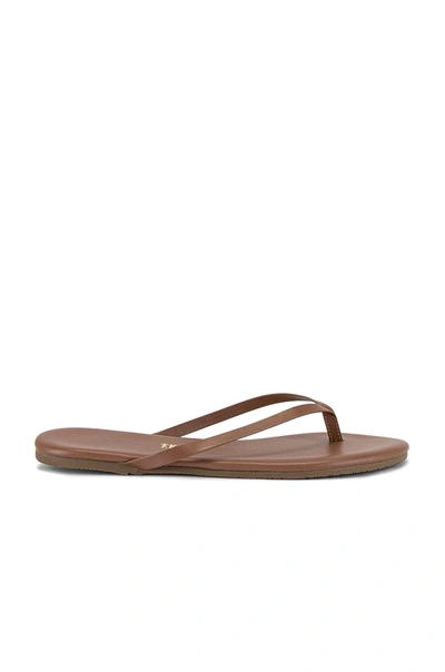 Tkees Foundations Matte Leather Flip Flops In Heat Wave