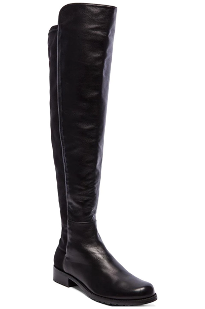Shop Stuart Weitzman 5050 Stretch Leather Boot In Black