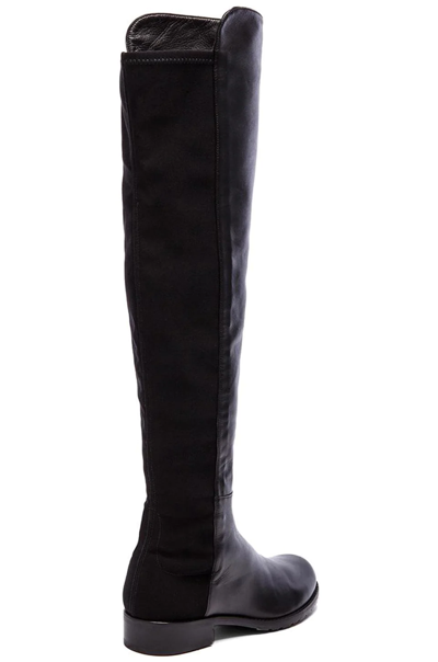 Shop Stuart Weitzman 5050 Stretch Leather Boot In Black