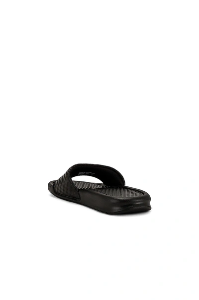 Shop Nike Benassi Jdi Slides In Black & White