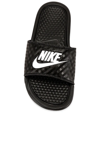 Nike Women's Benassi Jdi Swoosh Slide Sandals From Finish Line In  Black/white | ModeSens