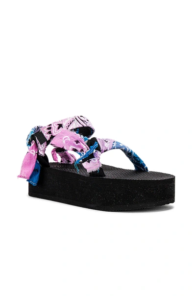 Shop Arizona Love Trekky Platform Sandal In Tie Dye Bandana