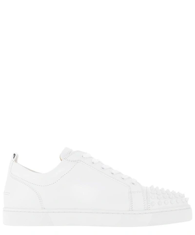 Shop Christian Louboutin "louis Junior Spikes" Sneakers In White