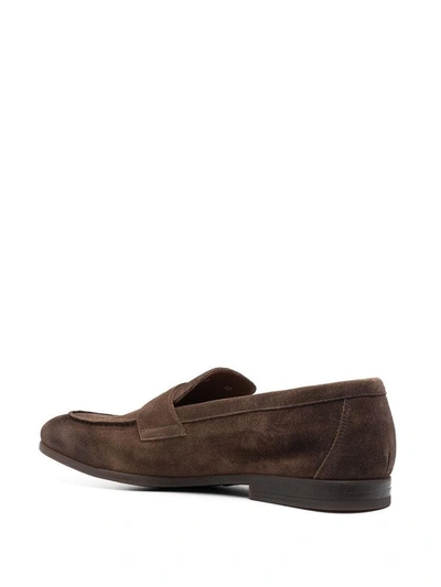 Shop Doucal's Loafers In Ambra