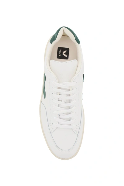 Shop Veja V-12 Leather Sneakers In Extra White Cyprus
