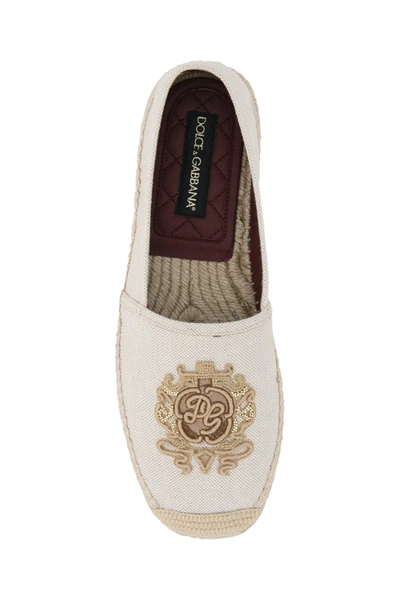 Shop Dolce & Gabbana Boccaccio Espadrilles Dg Coat Of Arms In Corda Corda