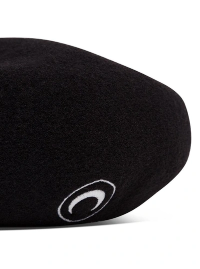 Shop Marine Serre Moon Classic French Beret In Black Felted Wool