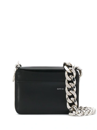 Shop Kara Bike Large Wallet In Black Leather