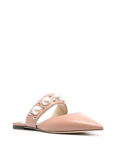 Shop Jimmy Choo Flat Shoes Powder