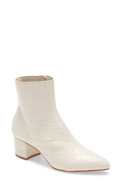 Shop Dolce Vita Bel Bootie In Ivory Croc