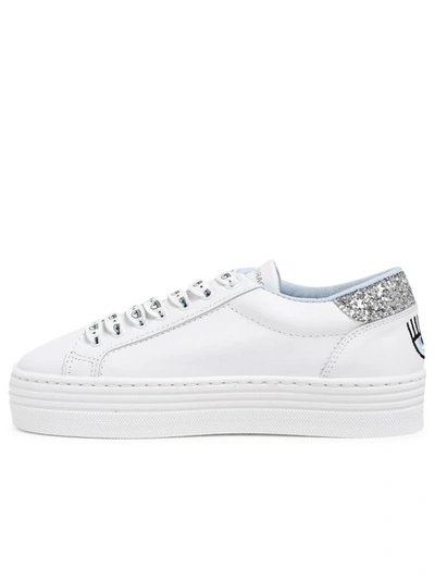 Shop Chiara Ferragni Sneaker Logomania Bianca In White