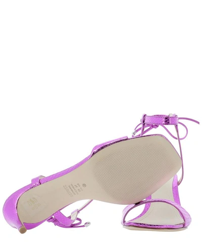 Shop Schutz Metallic Leather Sandals In Purple