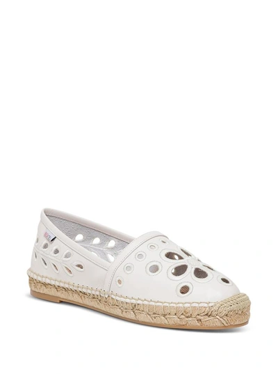 Shop Redv Perforated Espadrilles In White Leather