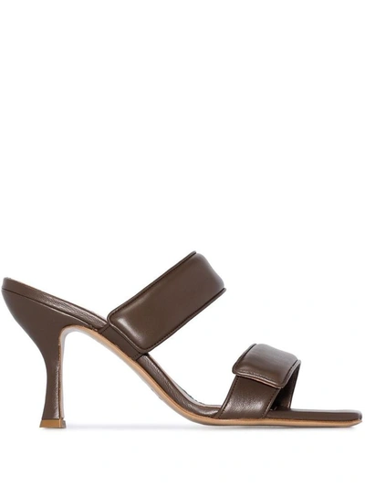 Shop Gia Couture X Pernille Teisbaek Brown Leather Sandals