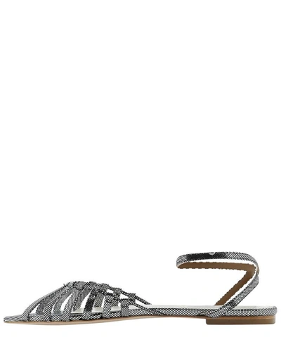 Shop Schutz "elia" Sandals In Silver