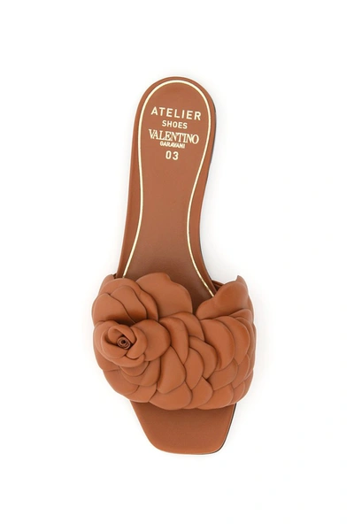 Shop Valentino Garavani Atelier Shoes 03 Rose Edition Mules In Cuoio