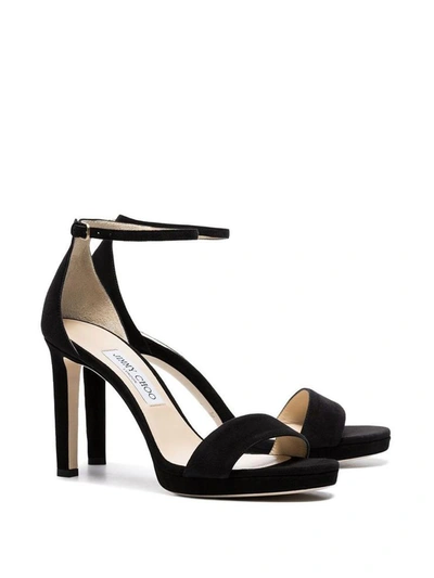 Shop Jimmy Choo Misty Sandals In Suede Leather In Black