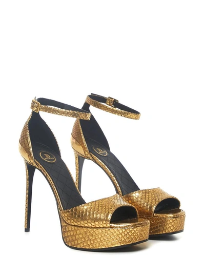 Shop Balmain Sandals Golden