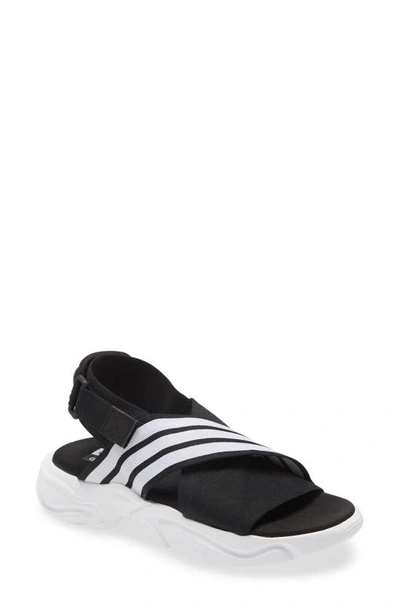 Shop Adidas Originals Magmur Sandal In Core Black/ White