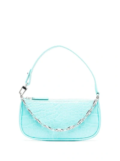 Shop By Far Shoulder Bags In Aqua Blue