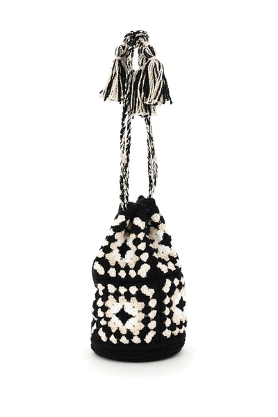 Shop Alanui Granny Square Crochet Mini Bag In Embassy Bl