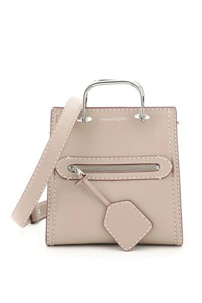 Shop Alexander Mcqueen The Short Story Bag In Taupe