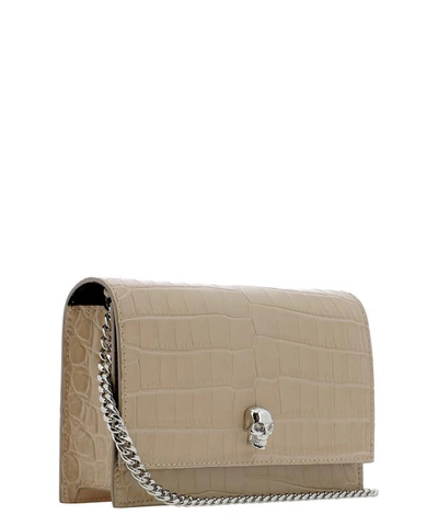 Shop Alexander Mcqueen "skull" Crossbody Bag In Beige