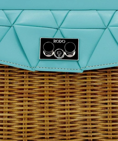 Shop Rodo "small Paris Willow" Handbag In Light Blue