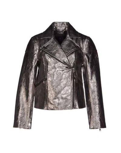 Marc By Marc Jacobs Leather Jacket In Lead