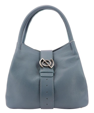 Shop Zanellato "zoe M Daily" Shoulder Bag In Light Blue