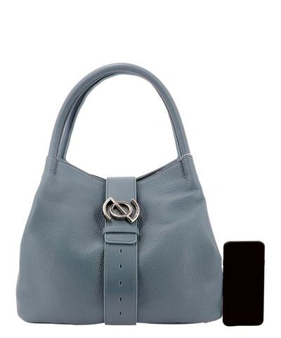 Shop Zanellato "zoe M Daily" Shoulder Bag In Light Blue
