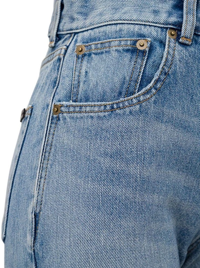 Shop Saint Laurent Five-pockets High-waisted Denim Jeans In Blu