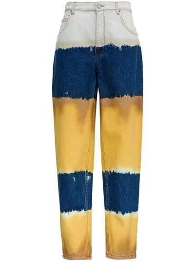 Shop Alberta Ferretti Oceanic Tie Dye I Love Summer Jeans In Multicolor