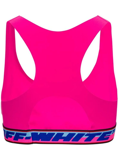 Shop Off-white Athleisure Top With Logo In Fuxia
