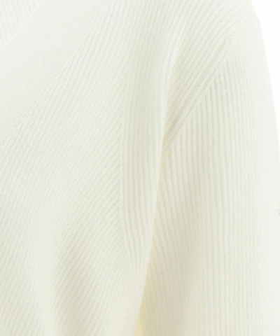 Shop Fabiana Filippi Wool Belted Cardigan In White