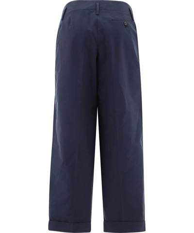 Shop Alexander Mcqueen Tailored Cuffed Pants In Blue